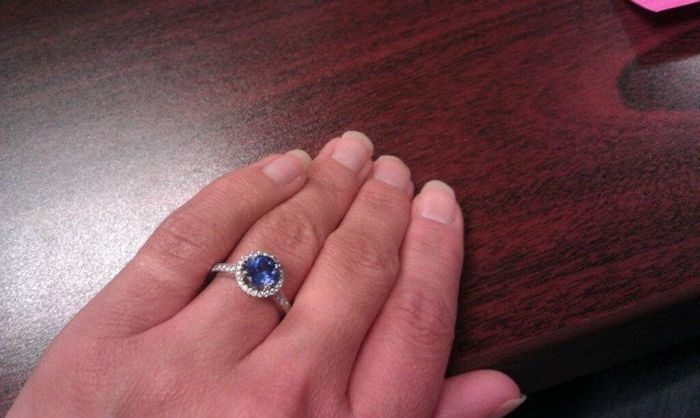 I'd love to see everyone's engagment rings.