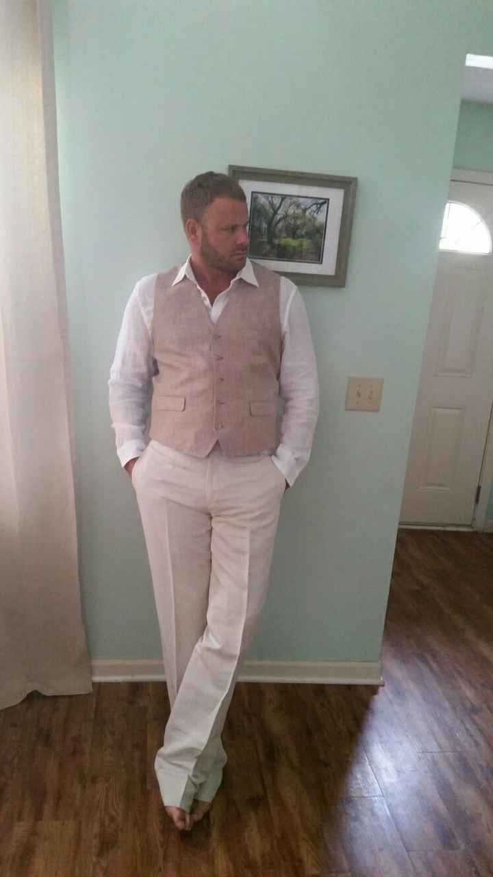 Groom attire for beach wedding