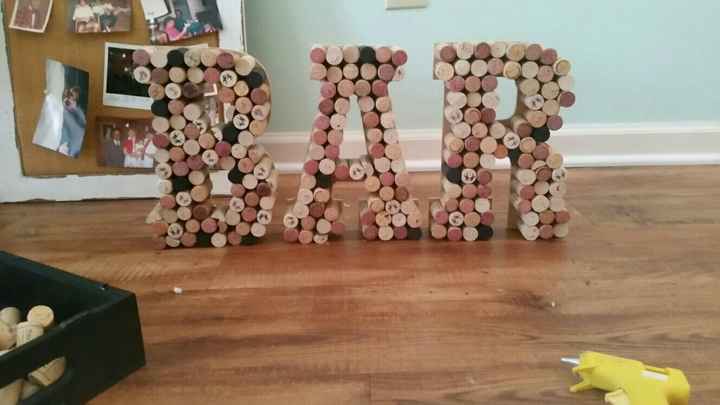 First DIY done. Wine cork letters!