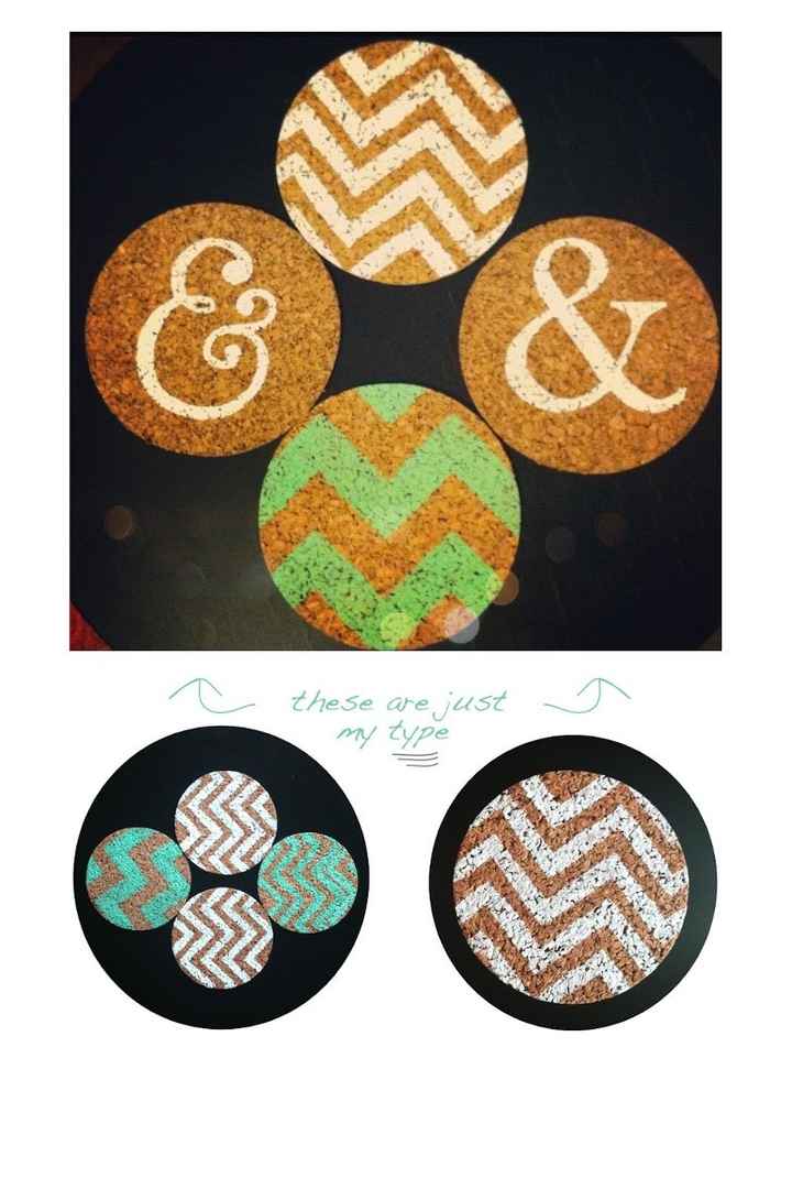 Wedding Favors: Painted Cork Coasters?