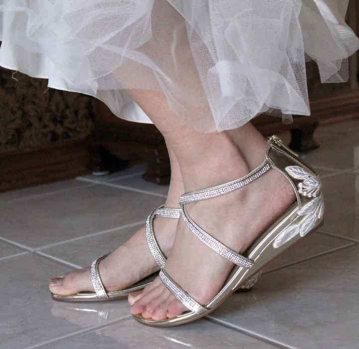 Brides wearing comfortable sandals?  Let me see them!