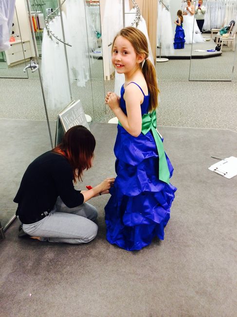 flower girl & i had our first fitting tonite!!!!! *pics