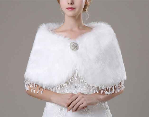 Winter wedding faux fur