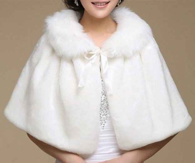 Winter wedding faux fur
