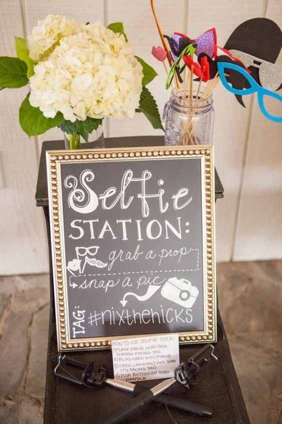 Selfie station at my reception