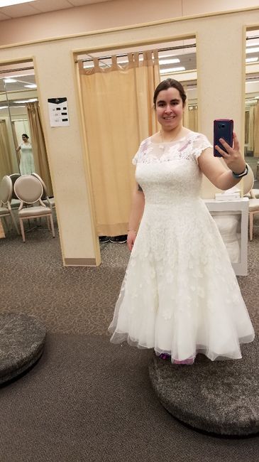 How many dresses have you tried on? 1