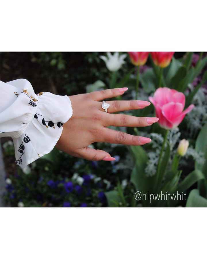 Obsessed with my engagement ring ! He did a wonderful job with out any help, it is everything I alwa