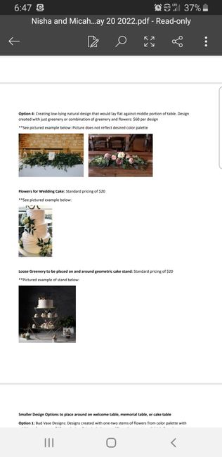 What is included in the florist proposal ? - 6