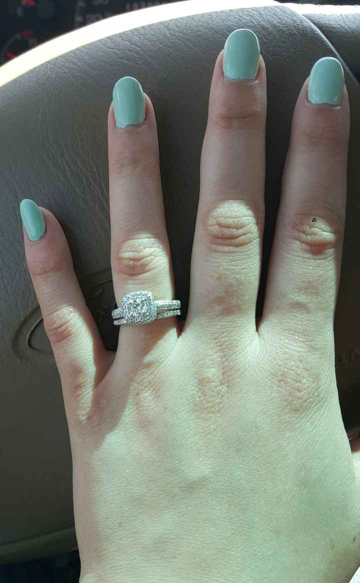 Ladies with halo rings, show me your straight wedding bands!