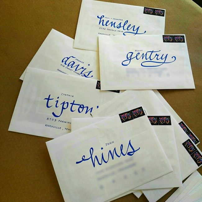 Addressing envelopes!