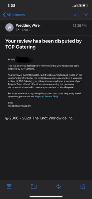 Look at tcp Catering email - 1