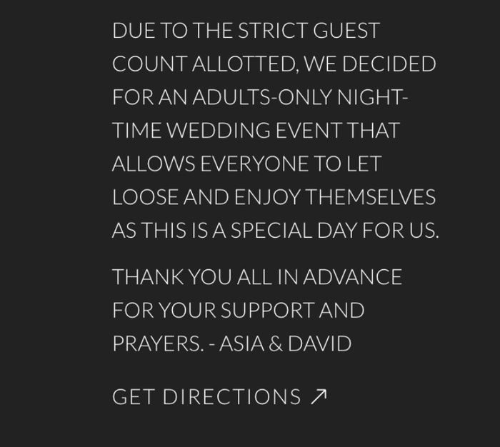 Adult only wedding? - 1