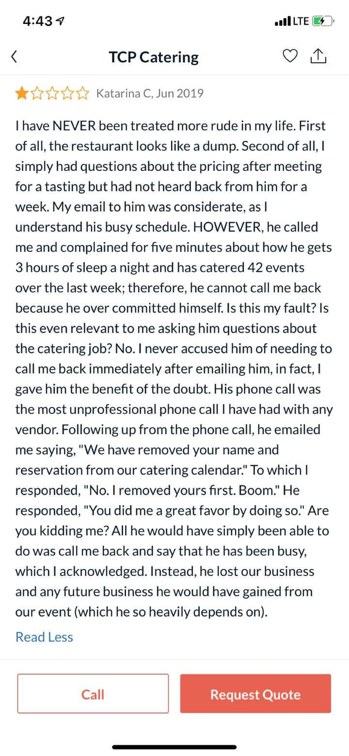 Look at tcp Catering email - 1