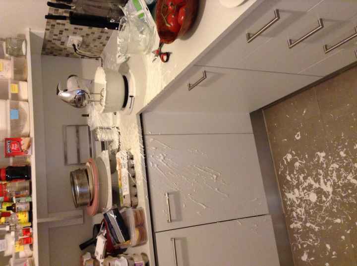 Making my cake - whoops.