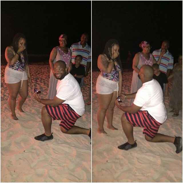 Was your family there for the proposal?