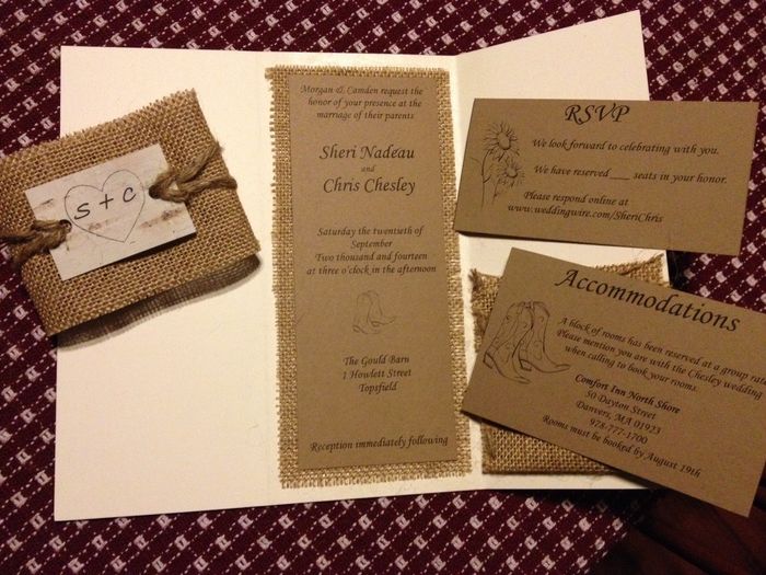 DIY invites with pics