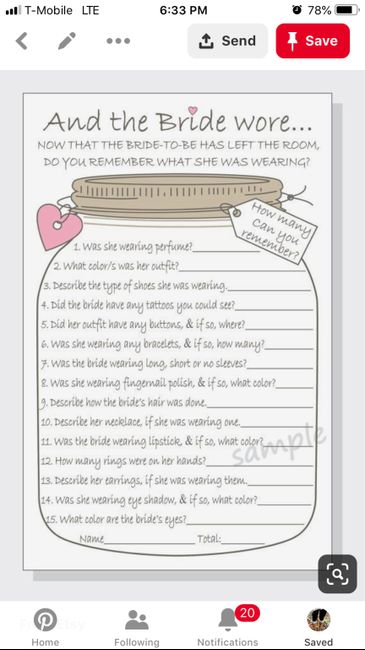 What games did you play for your Bridal Shower? - 3
