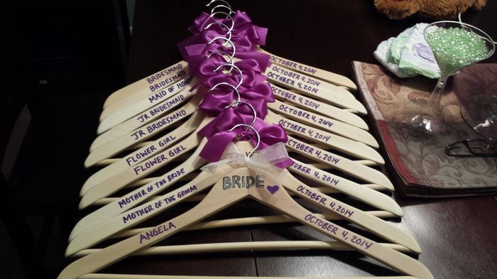 DIY Hangers for the Bridal Party - Picture