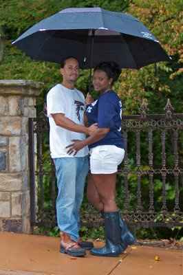 Engagement pictures sneak preview! (Playing in the rain)