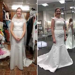 Left Side: After Alterations   ---- Right Side: When I picked my dress 