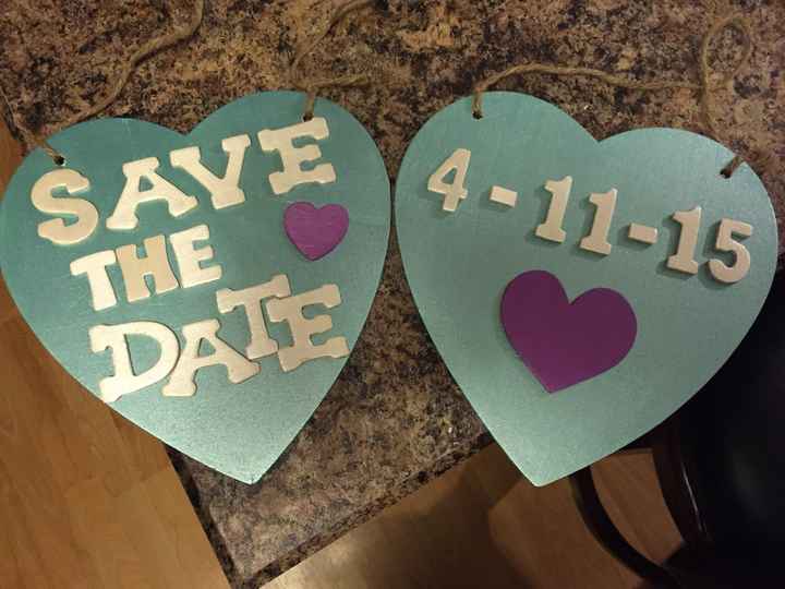 My First DIY - Save the Date signs