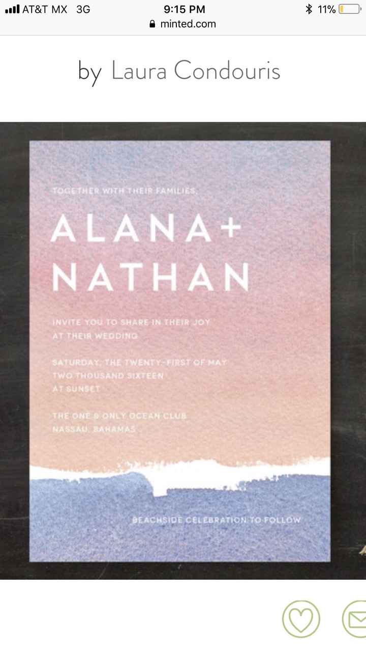  Invitation—vistaprint vs Minted vs ? - 1