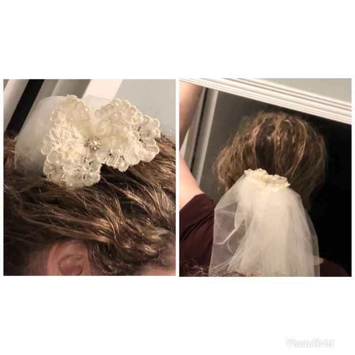 Finished (i think!) my diy veil and hairpiece!! - 1