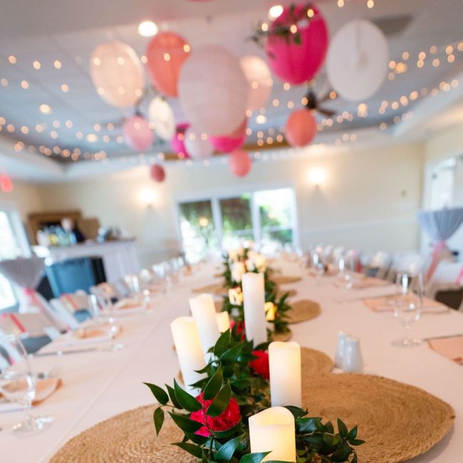 Candles staying lit for Outdoor Reception - 1