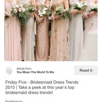 Bridesmaid dresses- Same color different dresses.