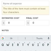 Deleting expenses from budget - 1