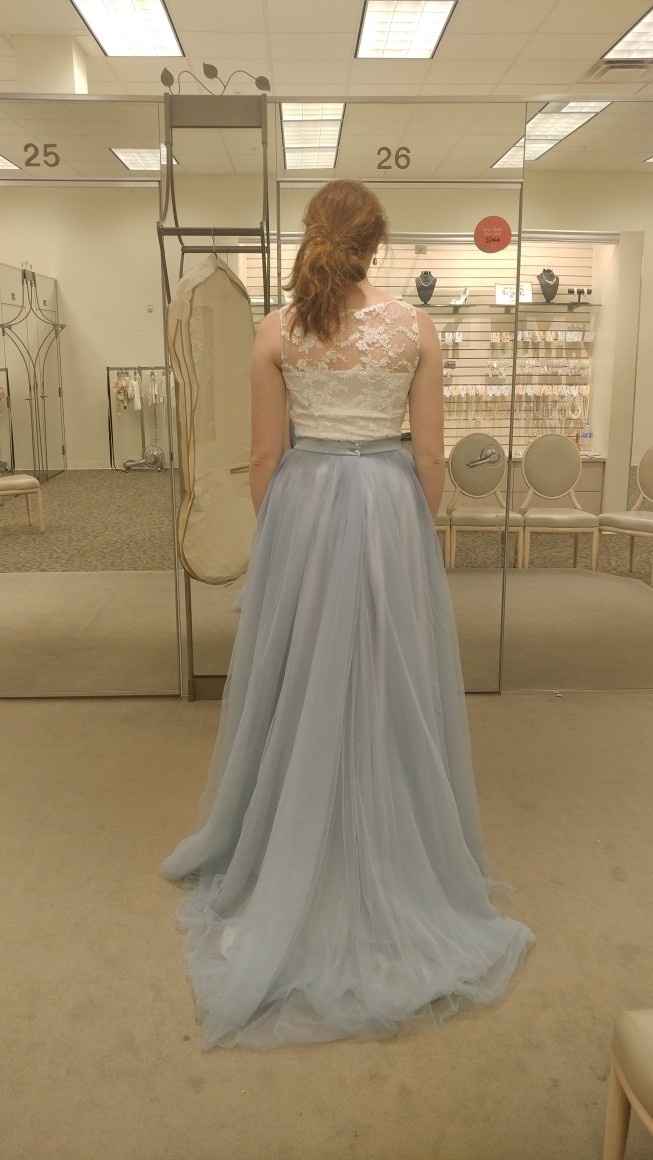 My blue wedding dress is finally in my possession!