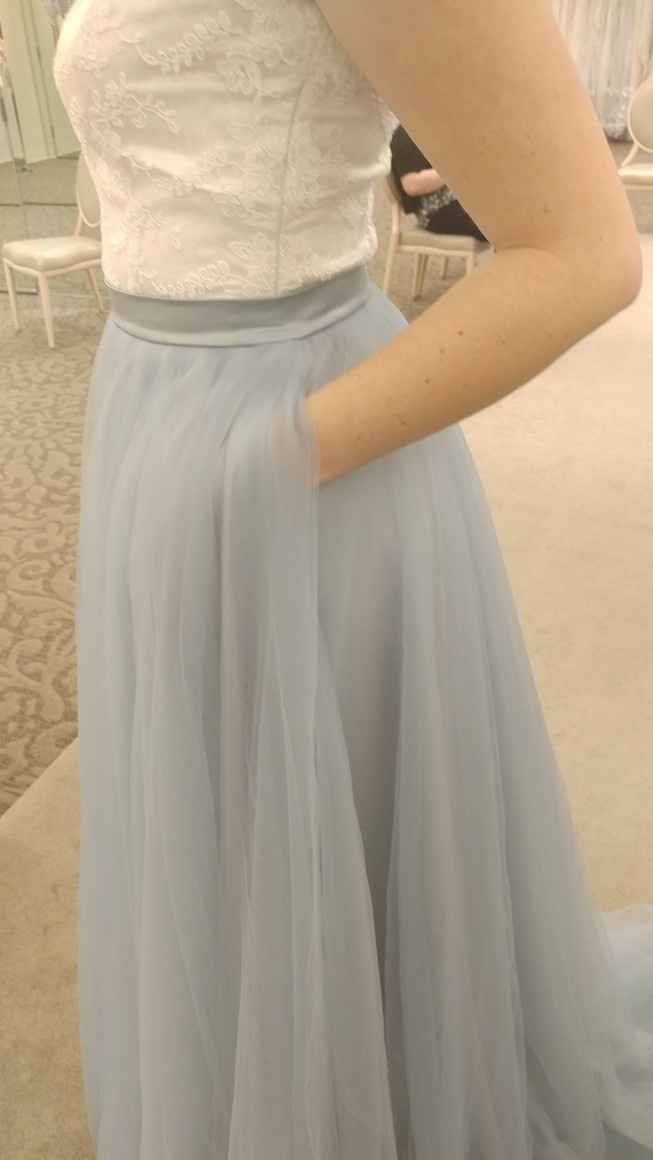 My blue wedding dress is finally in my possession!