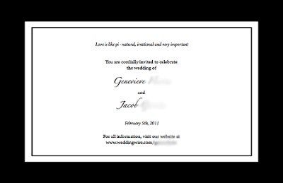 Please help me with Invitations!!!