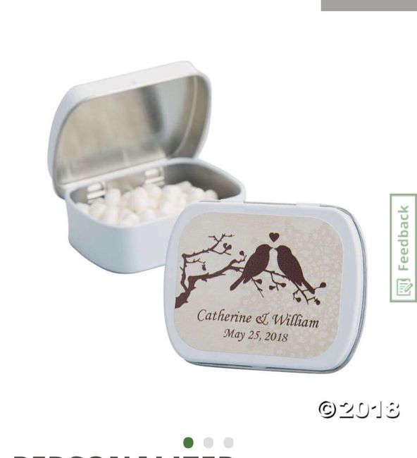What are you doing for wedding favors? - 1