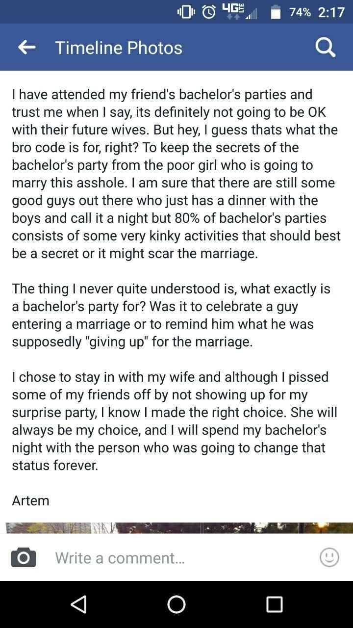 Bachelor Party Respect-Facebook