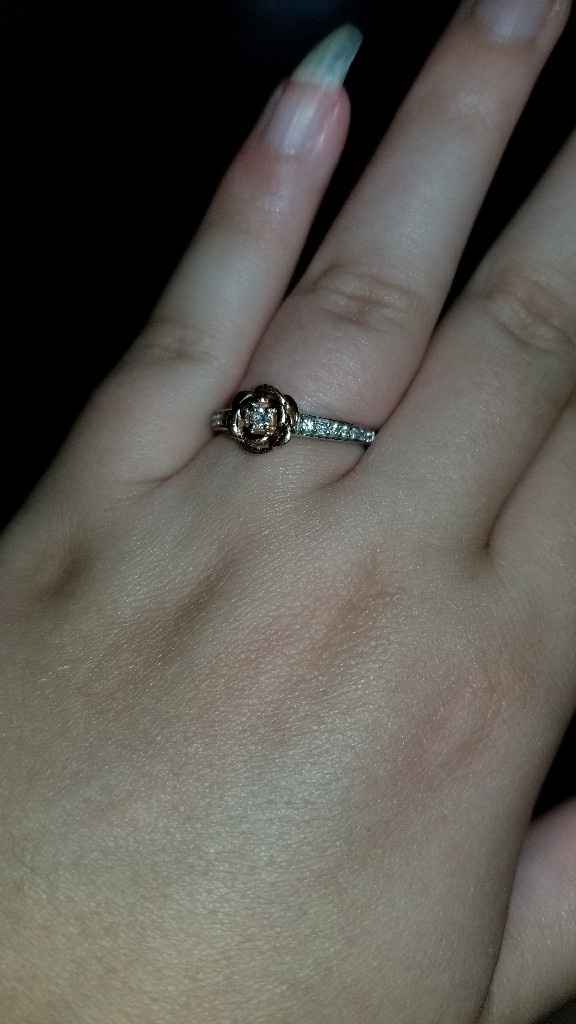 Who has a rose gold ring? - 1