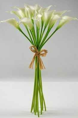 Budget friendly faux, natural touch white calla lilies