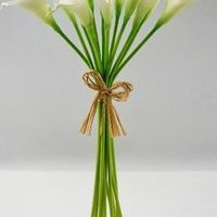 Budget friendly faux, natural touch white calla lilies