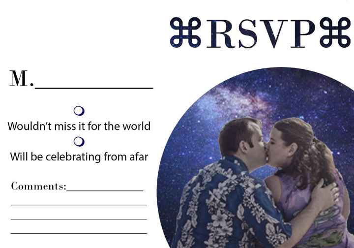 My personal RSVP card