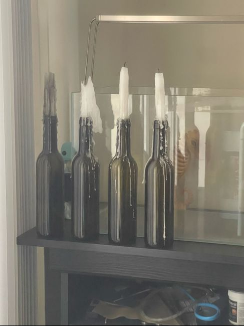 Bottle dripping wax - 1