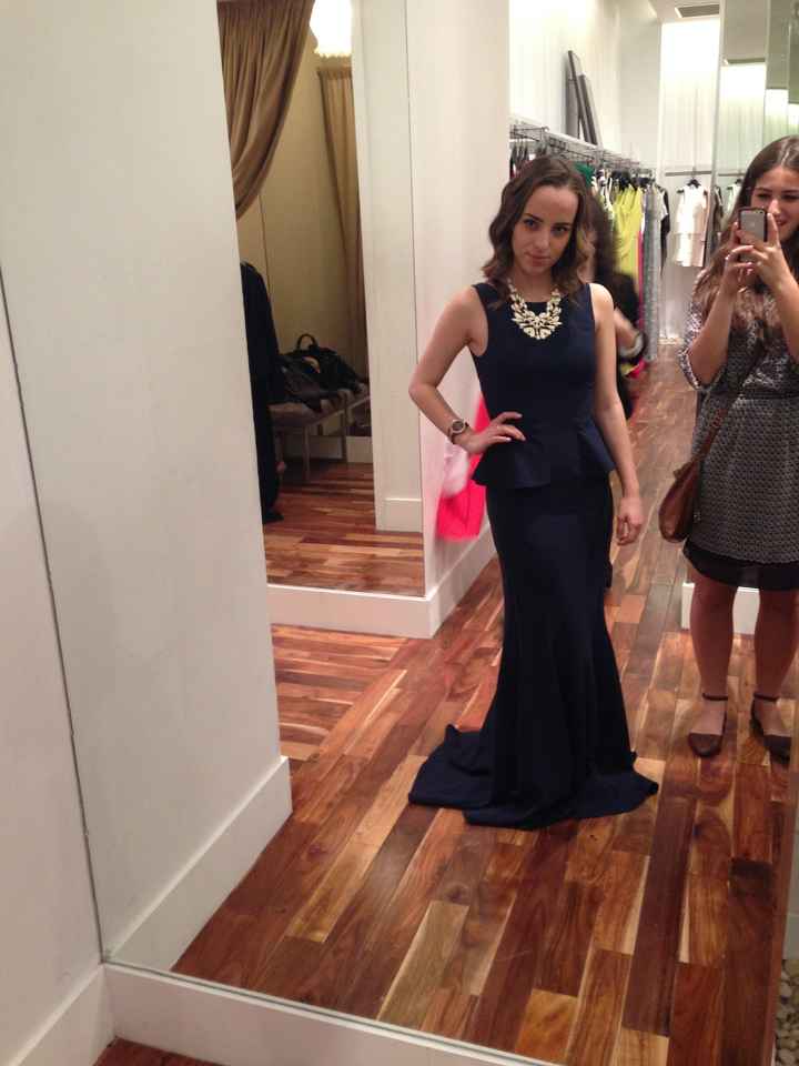 What should my fiance wear?? Help pls (pics of my dress)