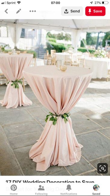 Linens for cocktail tables - 1