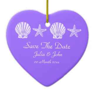 Christmas ornaments as save the dates??
