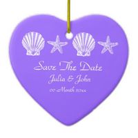 Christmas ornaments as save the dates??