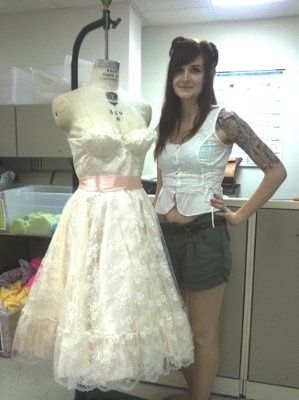 DIYed my centerpieces, cardbox, and MY DRESS!