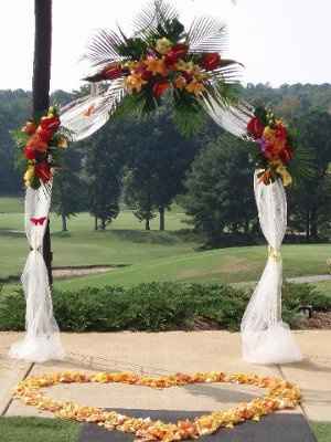 Need help decorating wedding arch