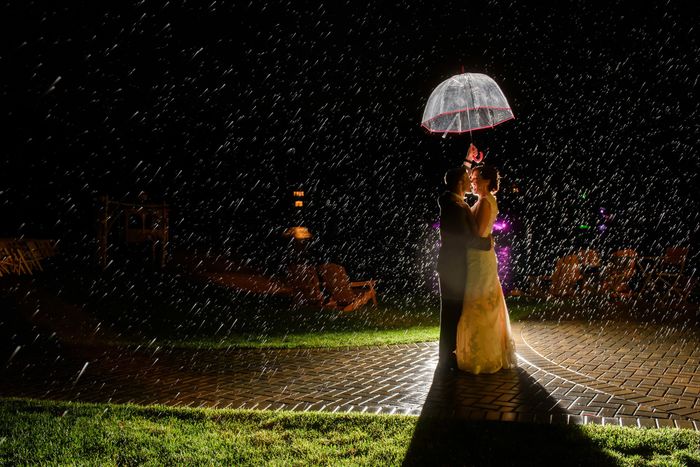 Rain on wedding day