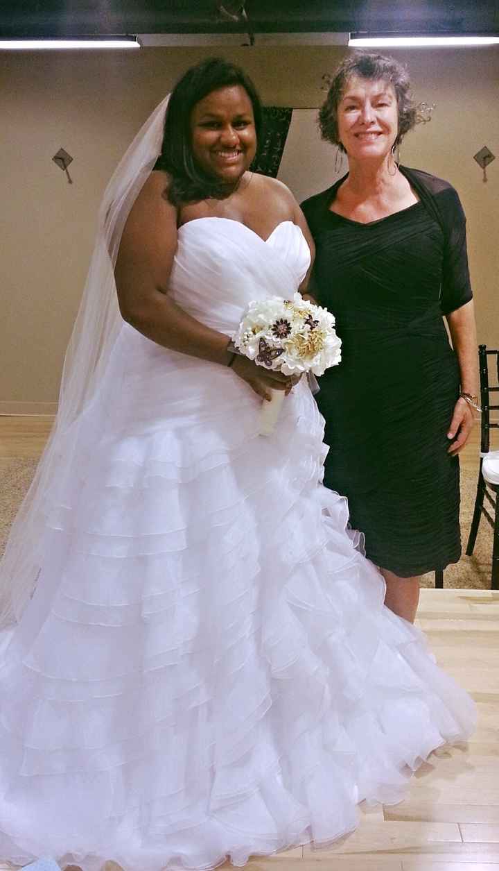 I put my dress back on