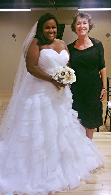 I put my dress back on