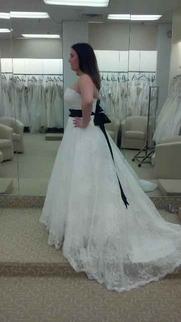 My moment of truth! How my gown currently fits, plus I need opinions on sash! *Pic HEAVY